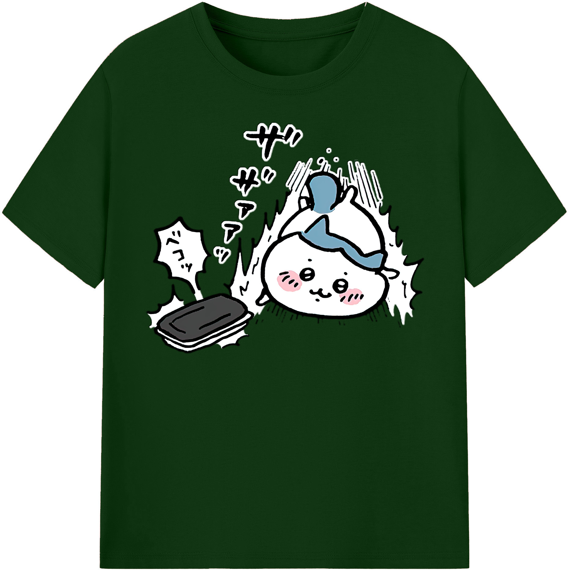 （画像用） ちいかわ ハチワレ Chii-kawa hachiware 綿100％半袖Tシャツ（フロントプリント）